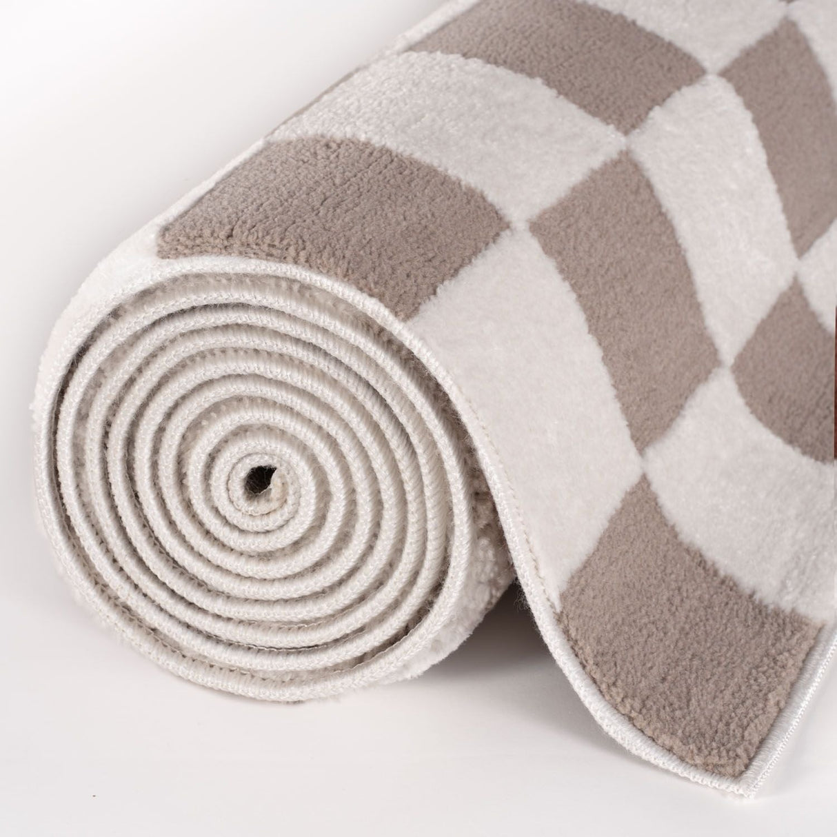 The Rugs Loft Checkerboard Beige Rug