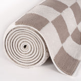 The Rugs Loft Checkerboard Beige Rug