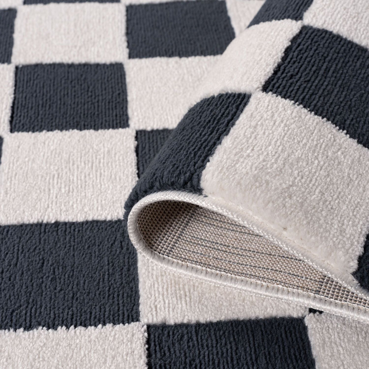 The Rugs Loft Checkerboard Blue Rug