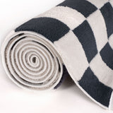 The Rugs Loft Checkerboard Blue Rug