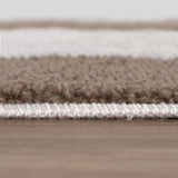 The Rugs Loft Checkerboard Brown Rug