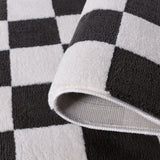 The Rugs Loft Checkerboard Dark Grey Rug