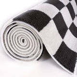 The Rugs Loft Checkerboard Dark Grey Rug