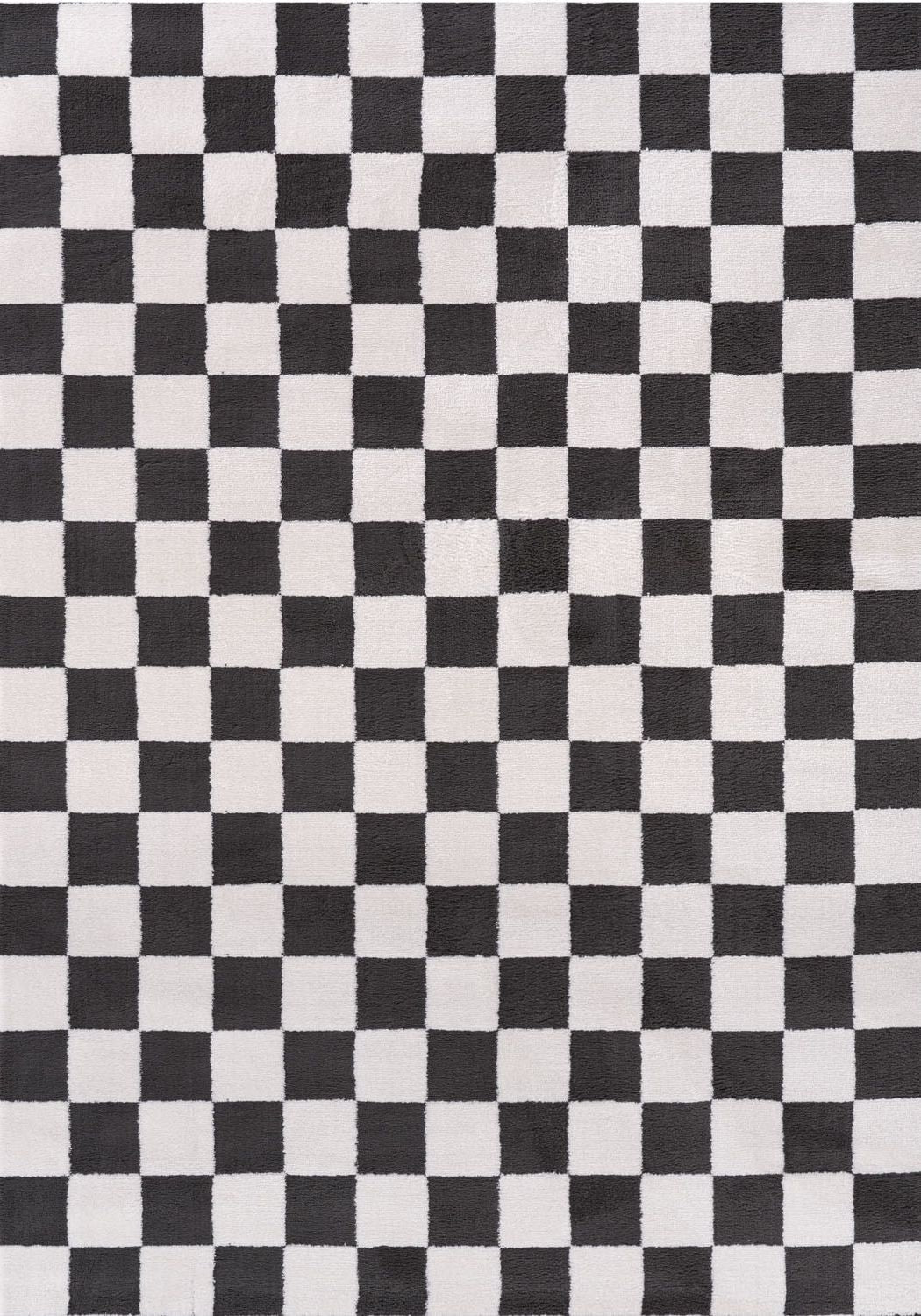 The Rugs Loft Checkerboard Dark Grey Rug