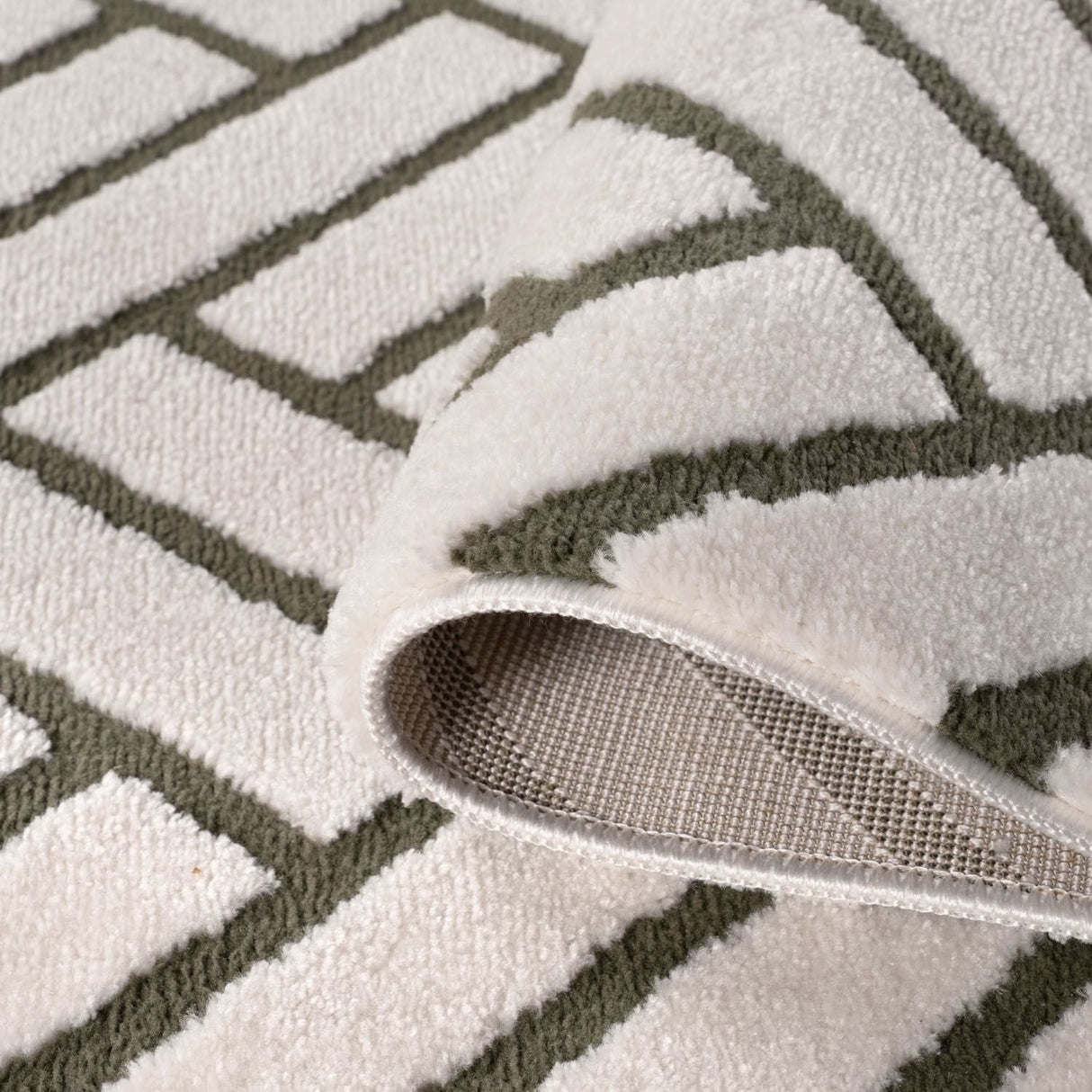 The Rugs Loft Chevron Green Rug