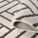 The Rugs Loft Chevron Green Rug