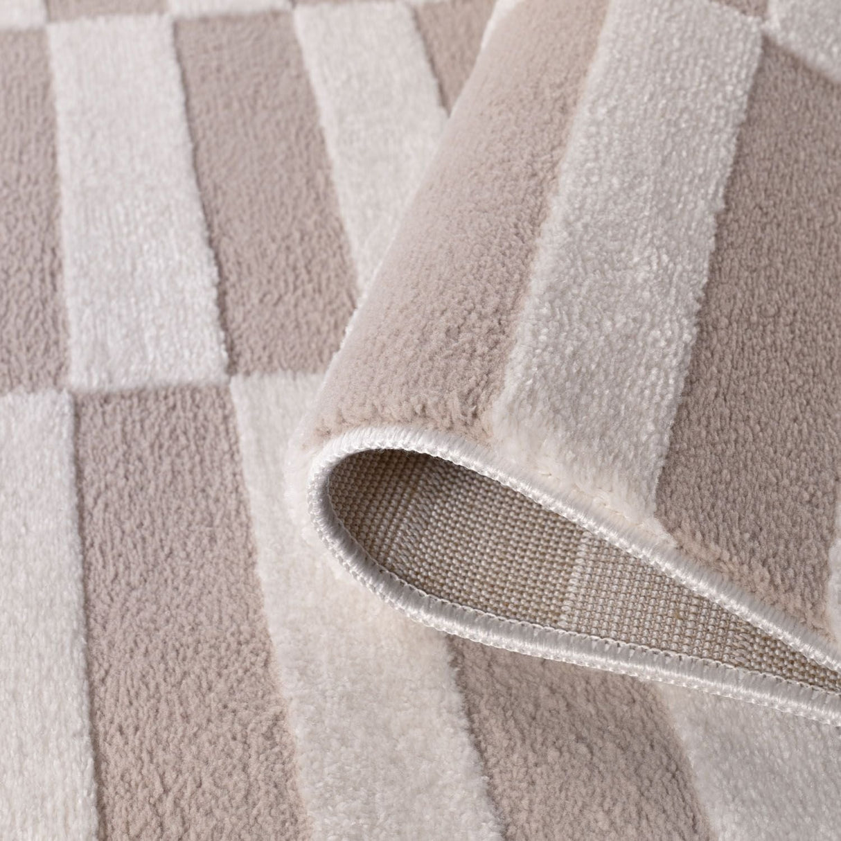 The Rugs Loft Striped Beige Rug