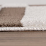 The Rugs Loft Striped Brown Rug