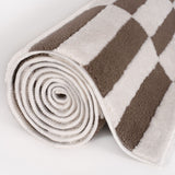 The Rugs Loft Striped Brown Rug