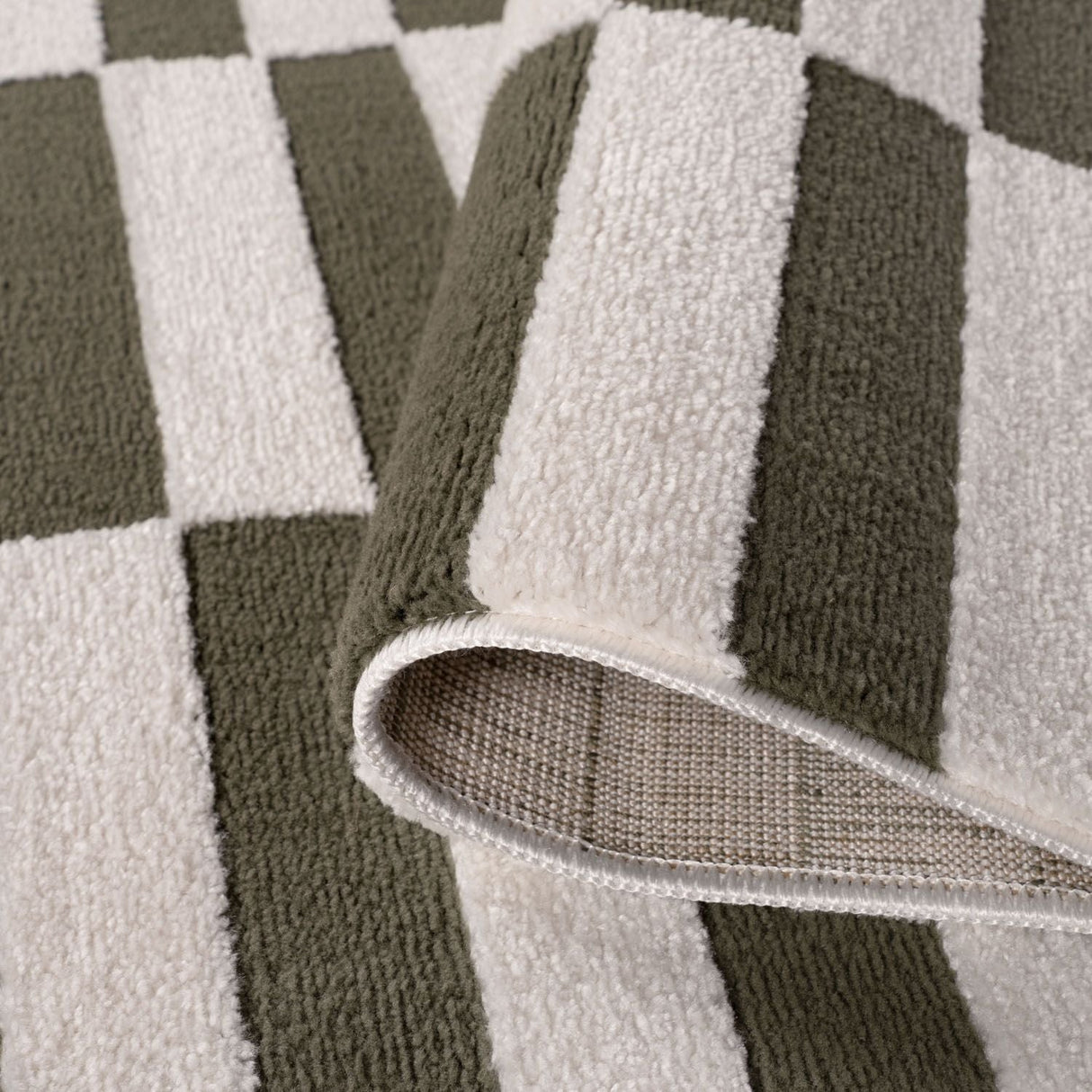 The Rugs Loft Striped Green Rug