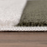 The Rugs Loft Striped Green Rug