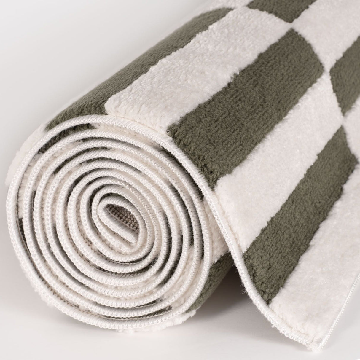 The Rugs Loft Striped Green Rug