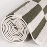 The Rugs Loft Striped Green Rug