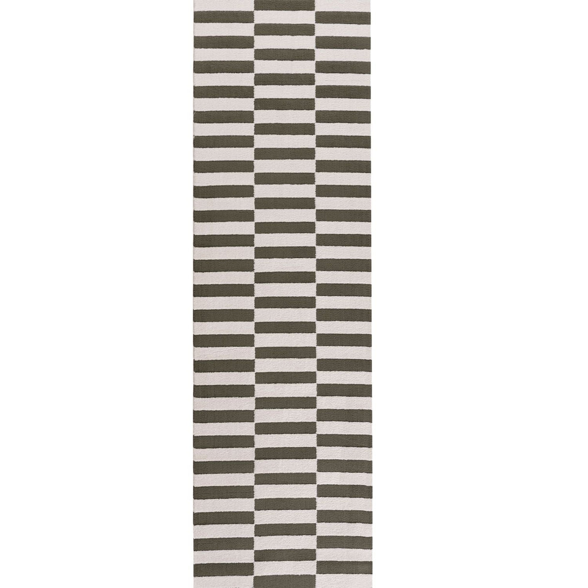 The Rugs Loft Striped Green Rug