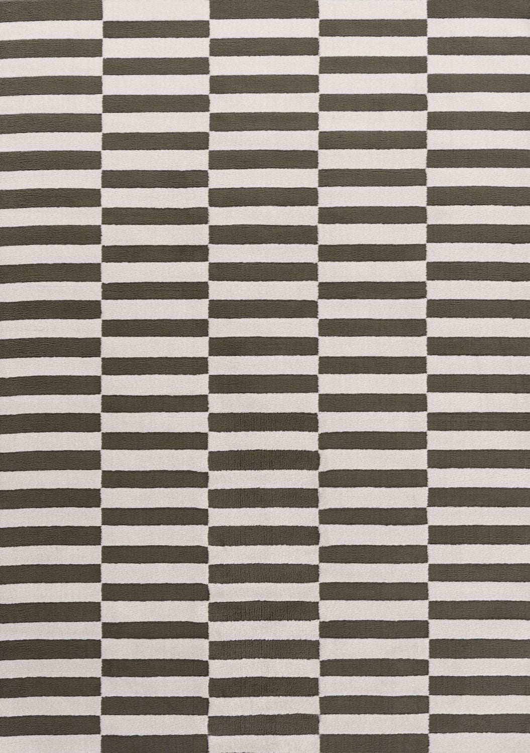 The Rugs Loft Striped Green Rug