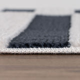 The Rugs Loft Striped Blue Rug
