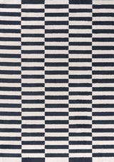 The Rugs Loft Striped Blue Rug