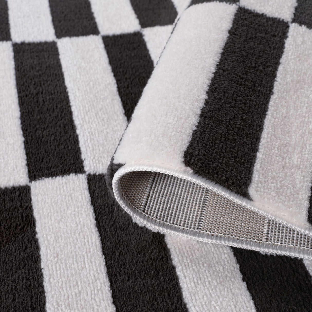The Rugs Loft Striped Dark Grey Rug