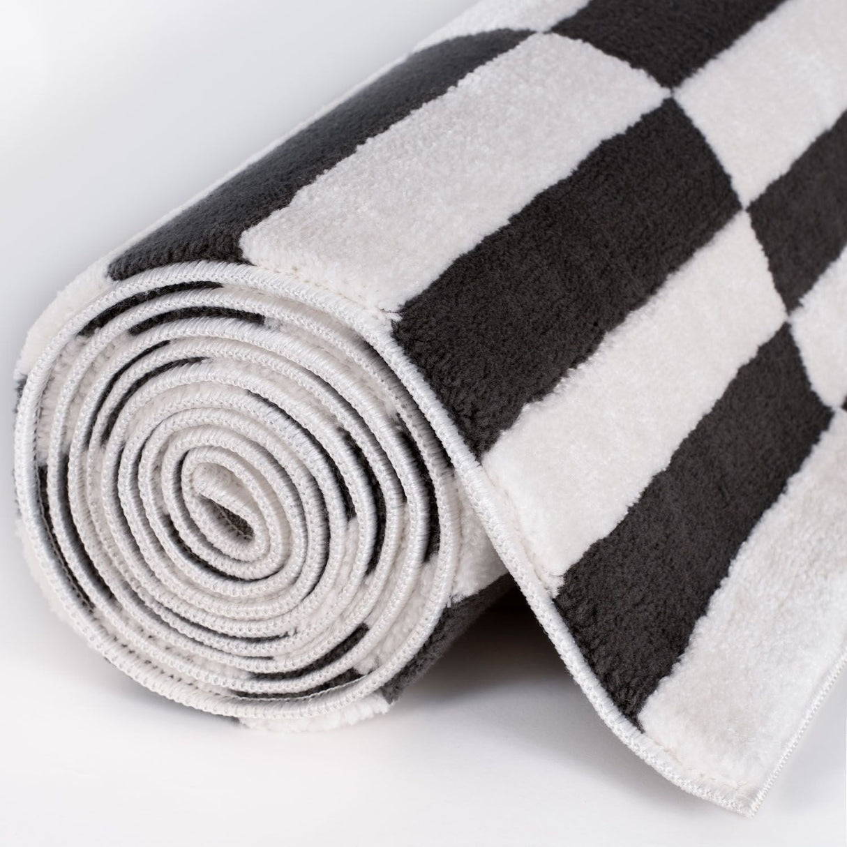 The Rugs Loft Striped Dark Grey Rug