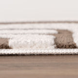 The Rugs Loft Geometric Brown Rug