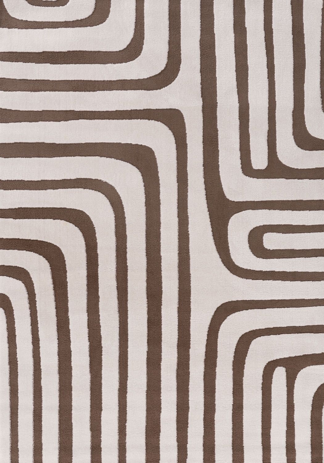The Rugs Loft Geometric Brown Rug