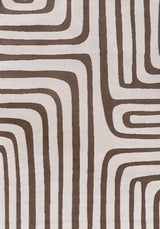 The Rugs Loft Geometric Brown Rug