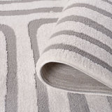 The Rugs Loft Geometric Grey Rug