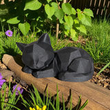 Filamora Studios Low Poly Sleeping Kitten Figurine