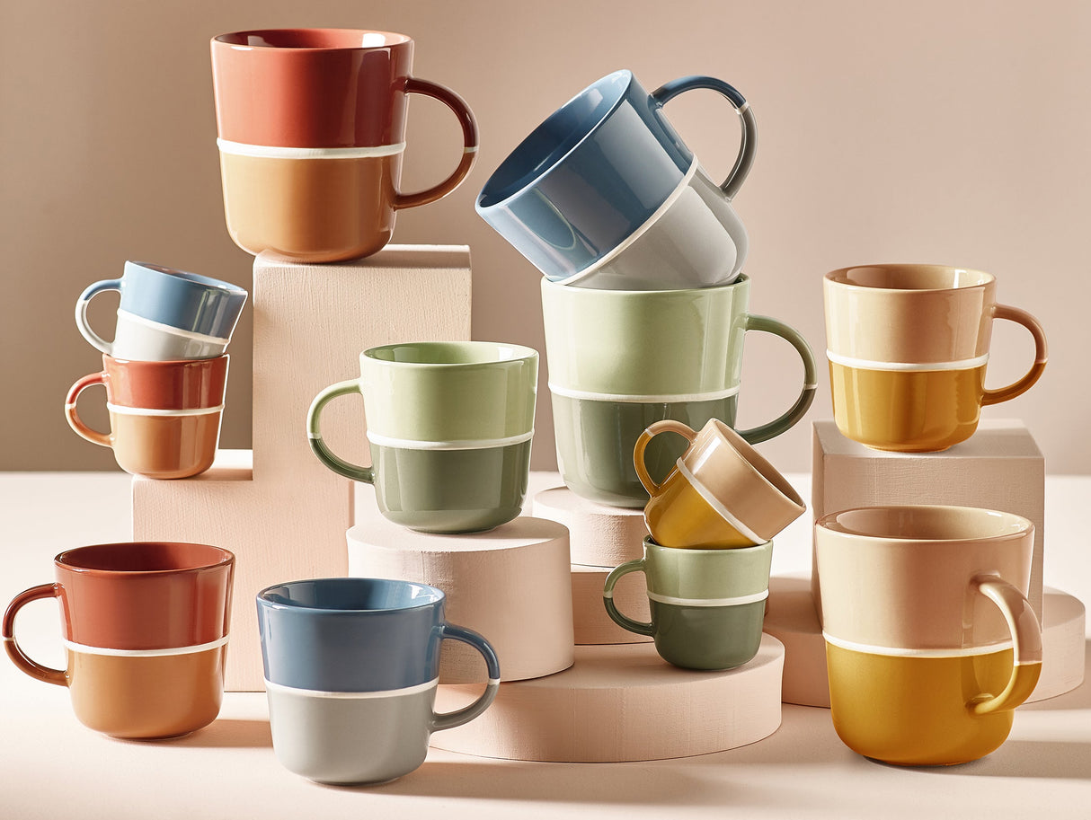 PurerHome Canyon Sand & Fire Clay Brew Mugs - Set of 2