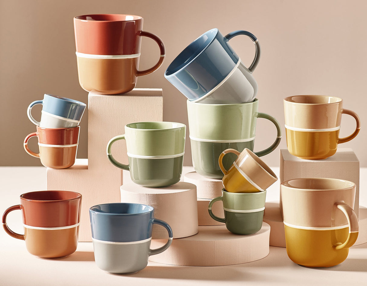 PurerHome Sea Mist & Grass Land Brew Mugs - Set of 2