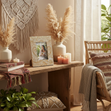 HatiNest Large White Buddha Mango Wood Photo Frame - 13x18cm