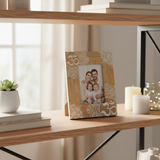 HatiNest Large White Ohm Mandala Mango Wood Photo Frame - 13x18cm
