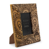 HatiNest Medium Black Buddha Mango Wood Photo Frame - 10x15cm