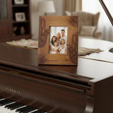 HatiNest Medium Black Hamsa Mango Wood Photo Frame - 10x15cm