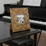 HatiNest Small Black Buddha Mango Wood Photo Frame - 10x10cm