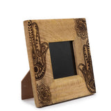 HatiNest Small Black Hamsa Mango Wood Photo Frame - 10x10cm