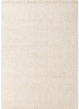 The Rugs Majoli Natural White Herringbone Wool Jute Rug