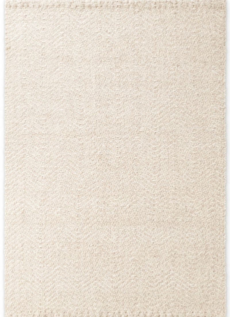 The Rugs Majoli Natural White Herringbone Wool Jute Rug