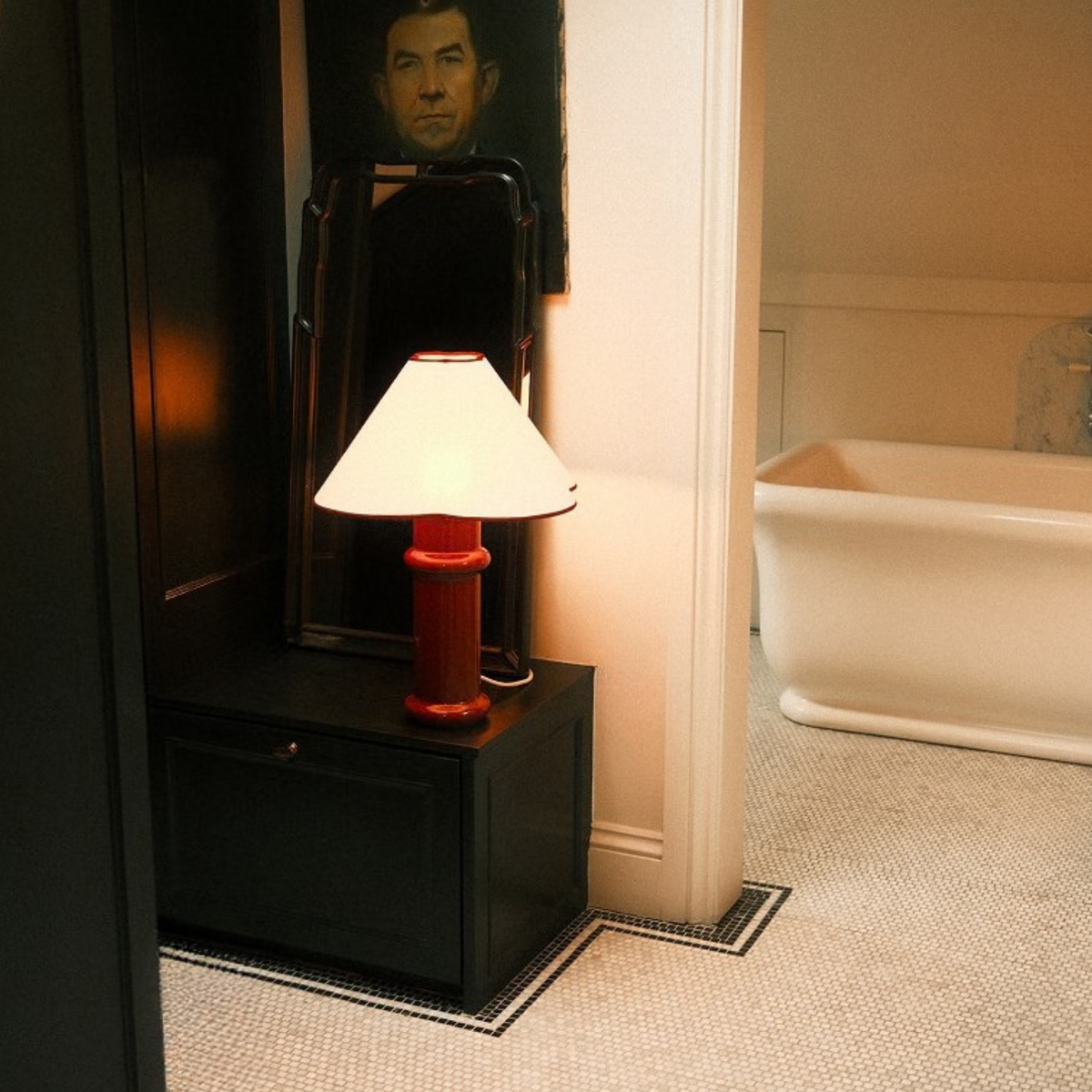 Tala Heath Table Lamp in Port Red