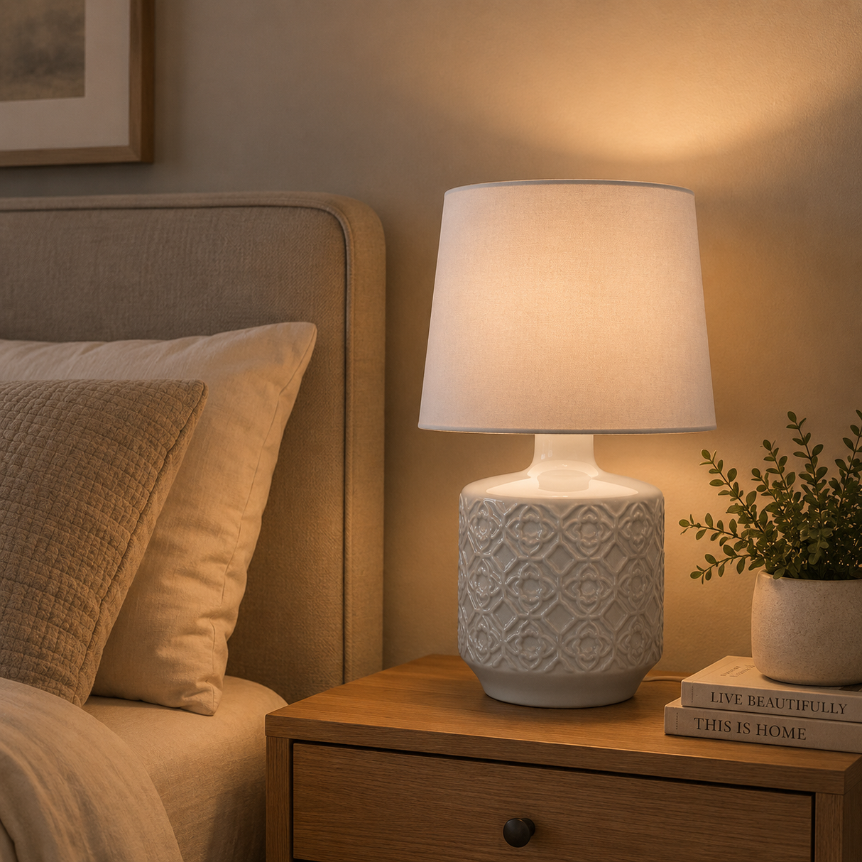 Pagazzi Mara Grey Ceramic Table Lamp