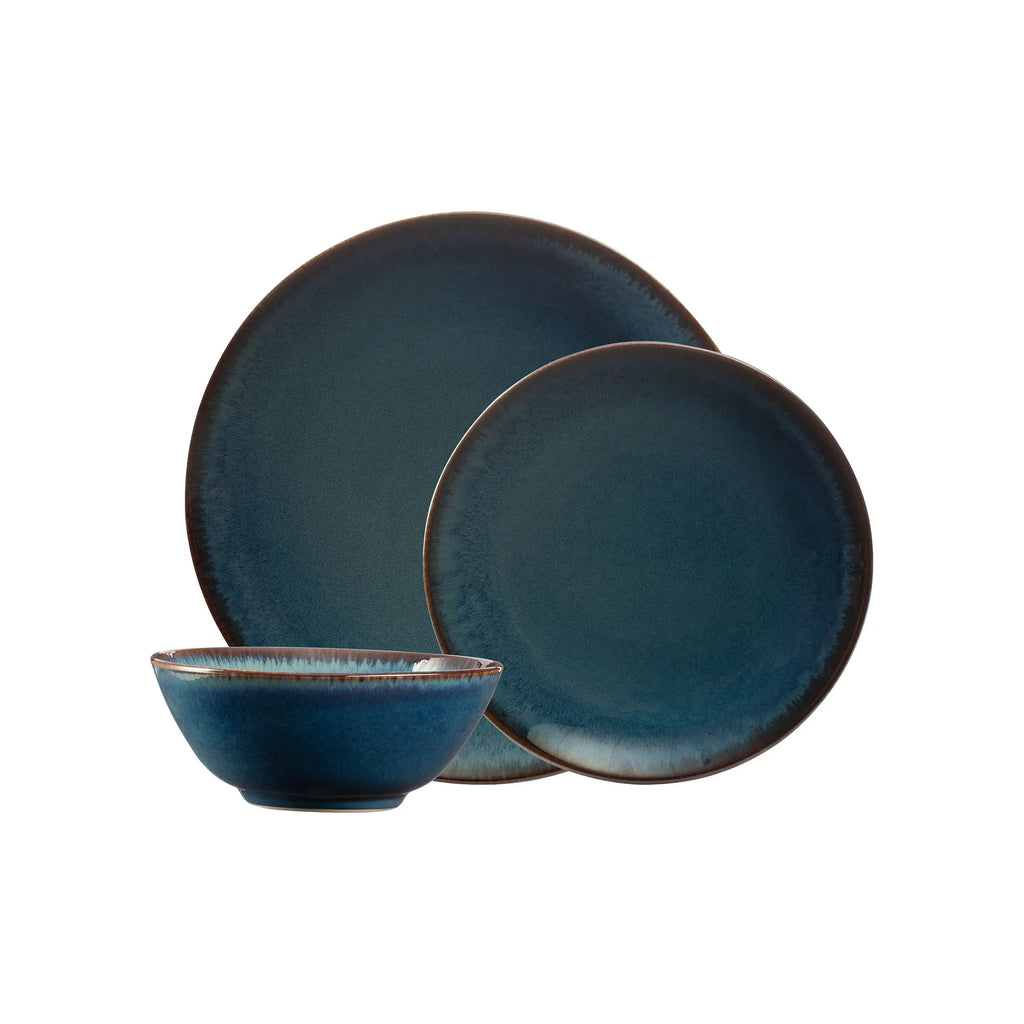 Mason Cash Reactive Stoneware Blue Dinner Set, 12pcs