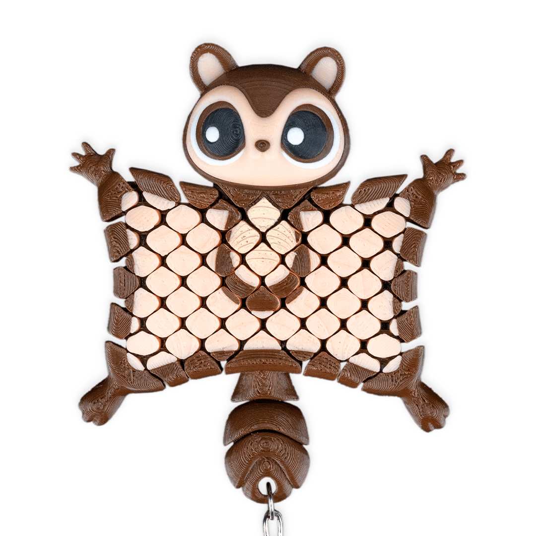 Filamora Studios Merle Flying Squirrel Keychain