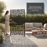 Nicoman Metal Indoor/Outdoor Privacy Screen 90cm x 180cm - Maze