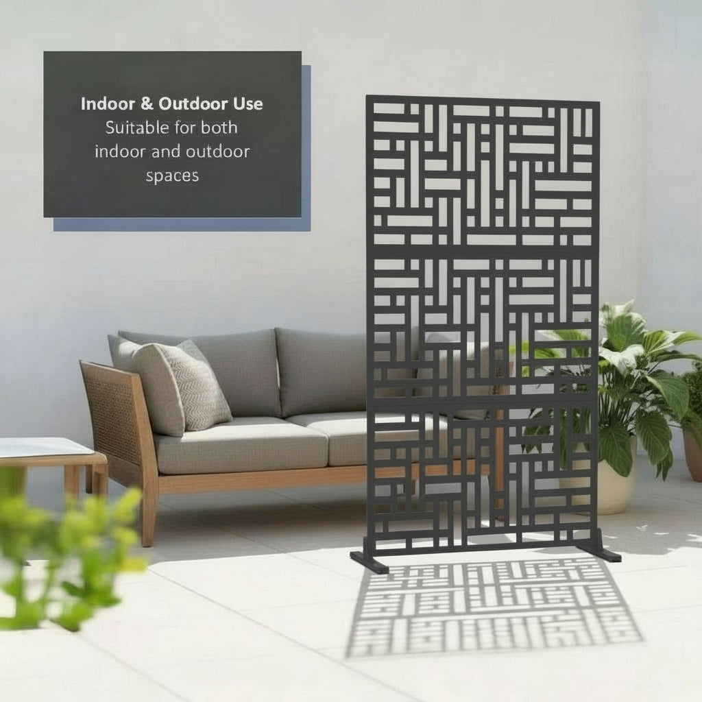 Nicoman Metal Indoor/Outdoor Privacy Screen 90cm x 180cm - Maze