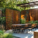 Nicoman Metal Indoor/Outdoor Privacy Screen 90cm x 180cm - Maze