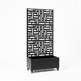 Nicoman Metal Indoor/Outdoor Privacy Screen with Plant Pot - 90cm x 180cm