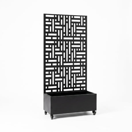 Nicoman Metal Indoor/Outdoor Privacy Screen with Plant Pot - 90cm x 180cm
