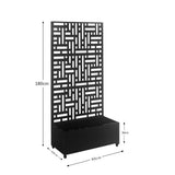 Nicoman Metal Indoor/Outdoor Privacy Screen with Plant Pot - 90cm x 180cm