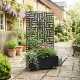 Nicoman Metal Indoor/Outdoor Privacy Screen with Plant Pot - 90cm x 180cm