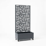 Nicoman Metal Indoor/Outdoor Privacy Screen with Plant Pot - 90cm x 180cm